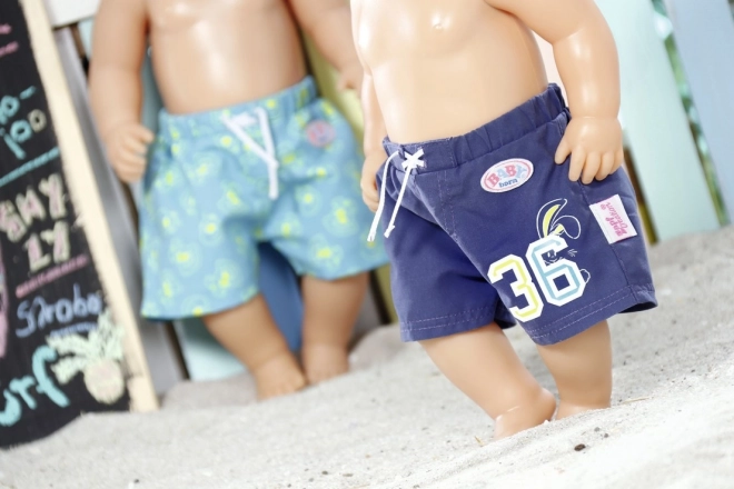 Baby born sommerliche Badeshorts blau