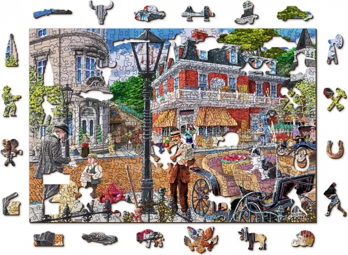 Motif saisissant de rue principale historique
