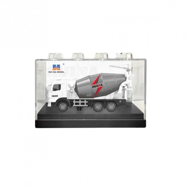 Verzamelmodel betonmixer Huina wit 1:80