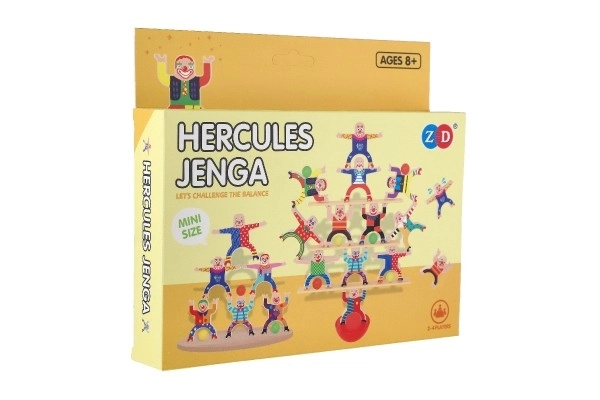 Hra balansieren herkules mini plastic 26 stuks 3 kleuren in doosje 21x19x3,5cm