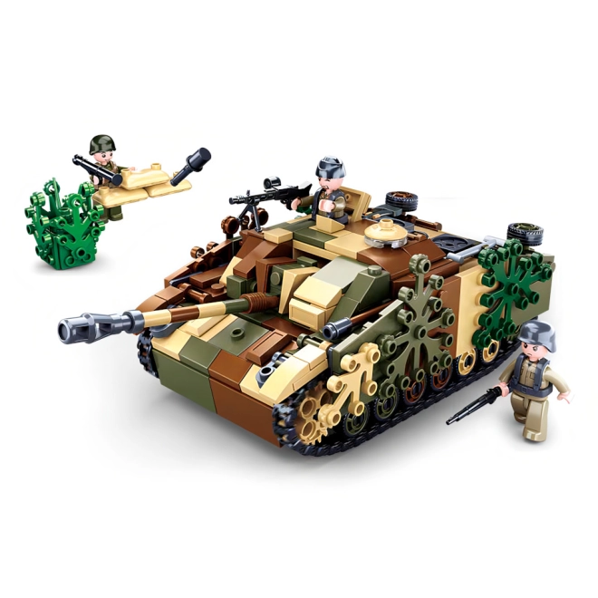 Char camouflé réaliste avec éléments mobiles