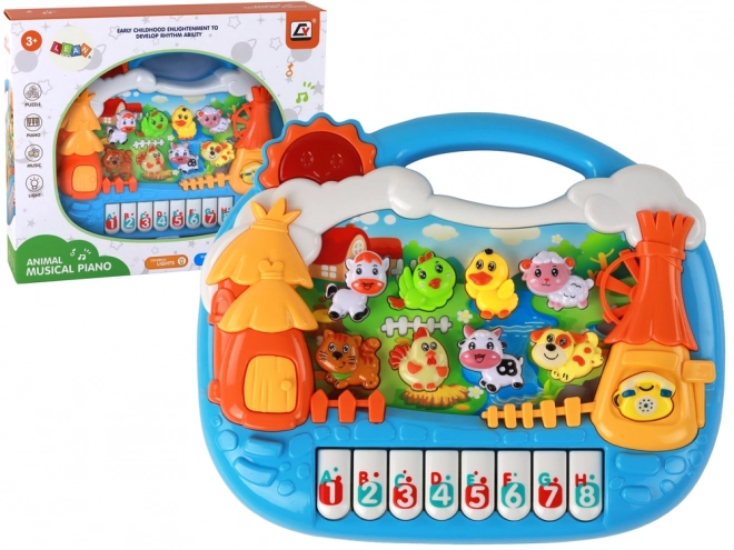 Bildungsklavier für Kinder mit Tiermotiven und Englischunterricht
