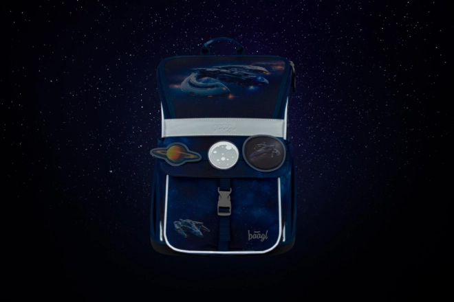 Ensemble scolaire Vaisseau spatial : cartable, trousse et sac