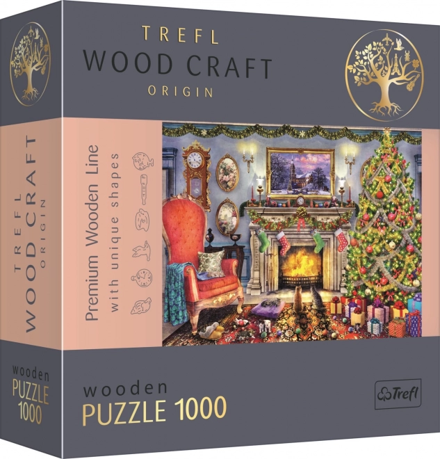 Houten tweezijdige puzzel TrefL Bij de haard 1000 stukjes
