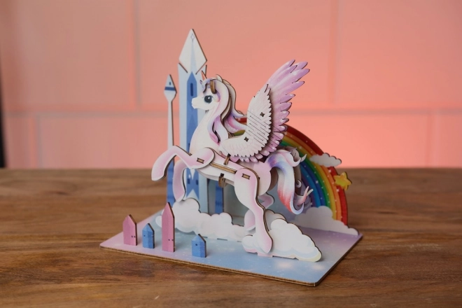3D Wooden Puzzle Unicorn