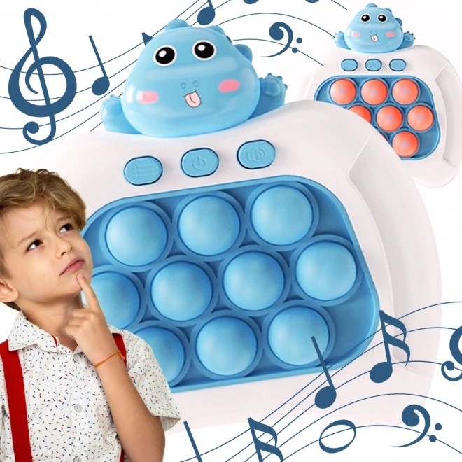Elektronisches Spiel POP IT Antistress Geschicklichkeitsspiel Dino Blau