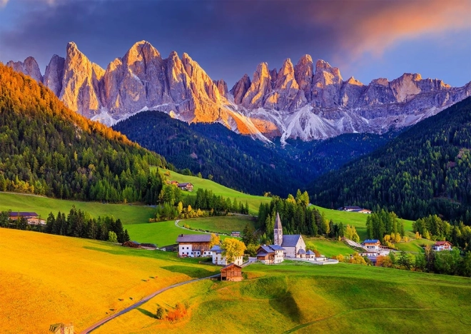 ENJOY puzzel kerk in de Dolomieten, Italië – 1000 stukjes