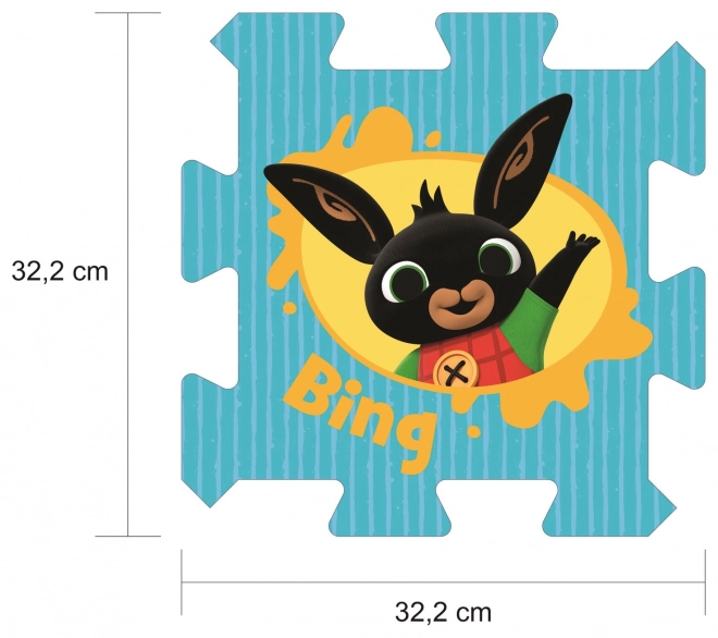 Schuimpuzzel Bing Bunny 32x32x1,5 cm 8 stuks in folie