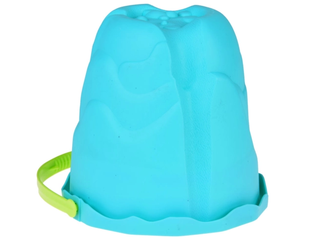 Bucket with sieve and rock shape