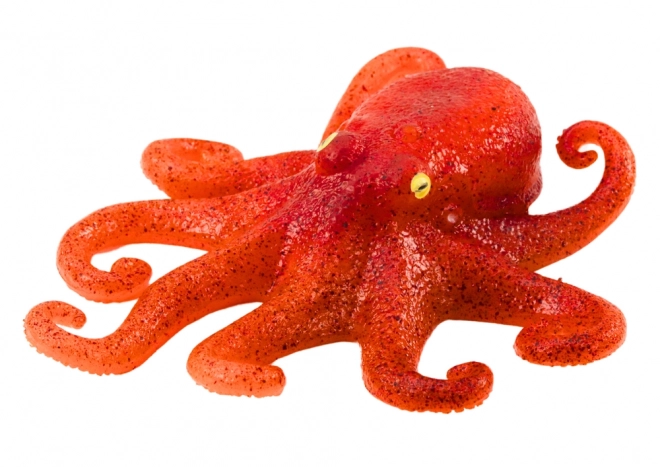 Figurine en caoutchouc pieuvre orange Sea World