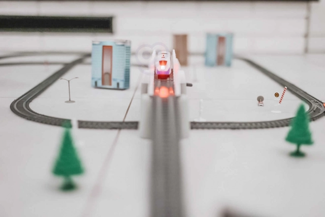 Elektrische treinen set Woopie met brug en tunnel