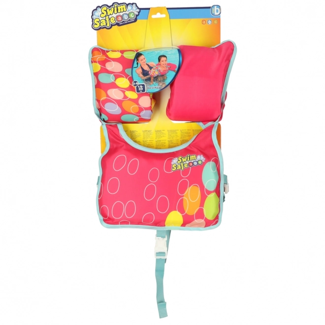 Pink Children's Swimming Vest with Sleeves Bestway 3-6 years, 19-30 kg