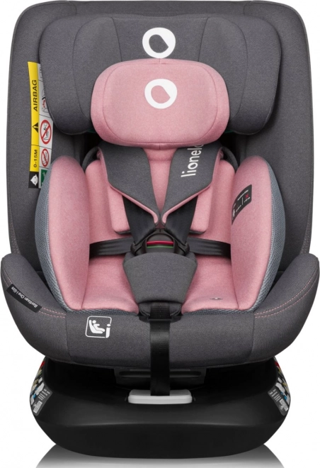 Lionelo Bastiaan i-Size Autokindersitz Drehbar Pink Rose