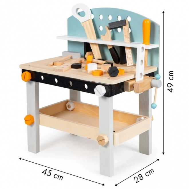 Houten kinderwerkbank met gereedschap ECOTOYS