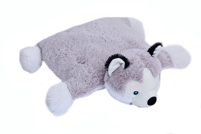 Pluchen dierenkussen - husky
