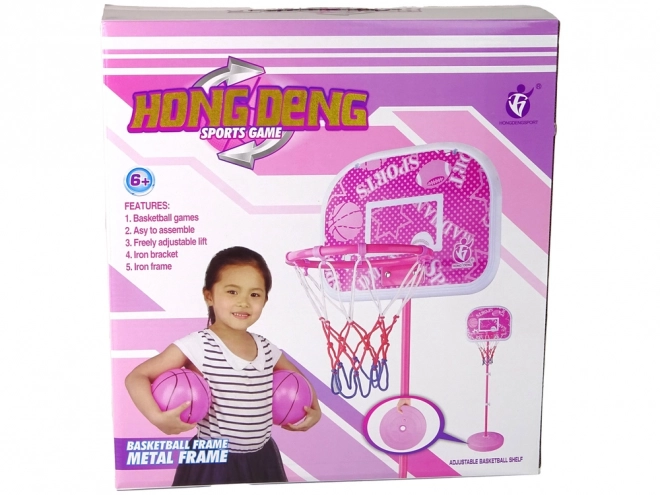 Ensemble de basket-ball rose pour enfants 170 cm