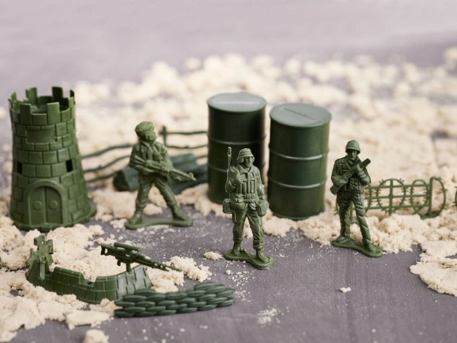 Set soldaatfiguren + militaire basis 114 onderdelen
