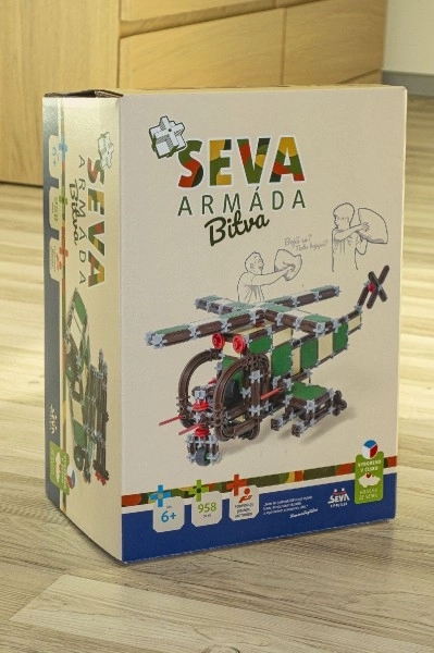 Bouwpakket SEVA LEGER Slag plastic 958st in doos 27x38x18cm