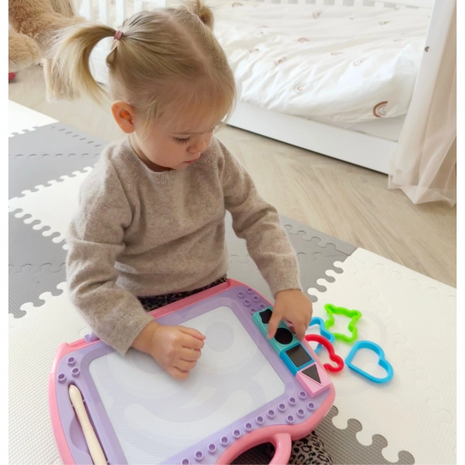Colorful Magnetic Drawing Board with Stamps and Patterns