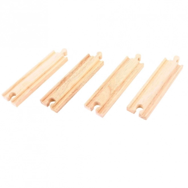 Mittlere gerade Holzschienen Bigjigs Rail 16 cm