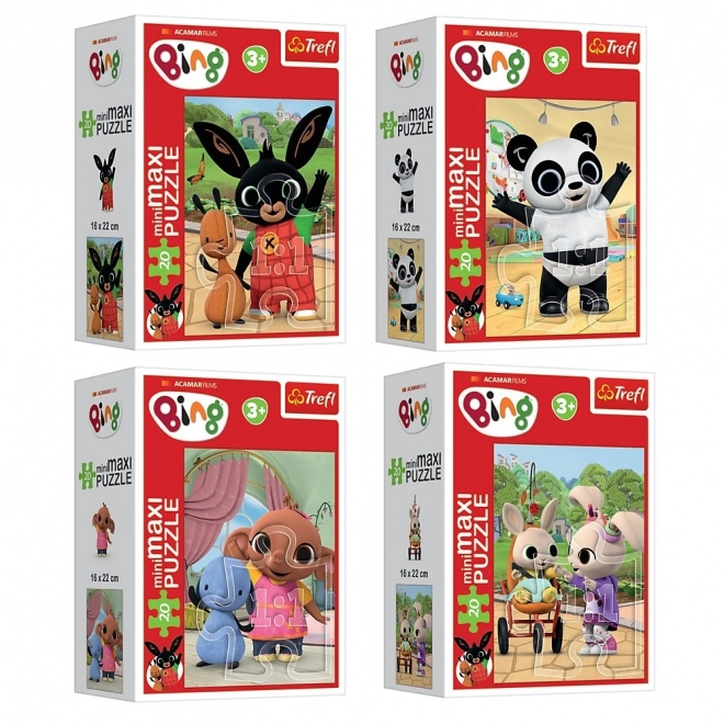 Minipuzzel miniMaxi 20 stukjes Bings vrienden/Konijntje Bing