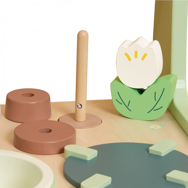 Cuisine en bois et trotteur Classic World 2-en-1