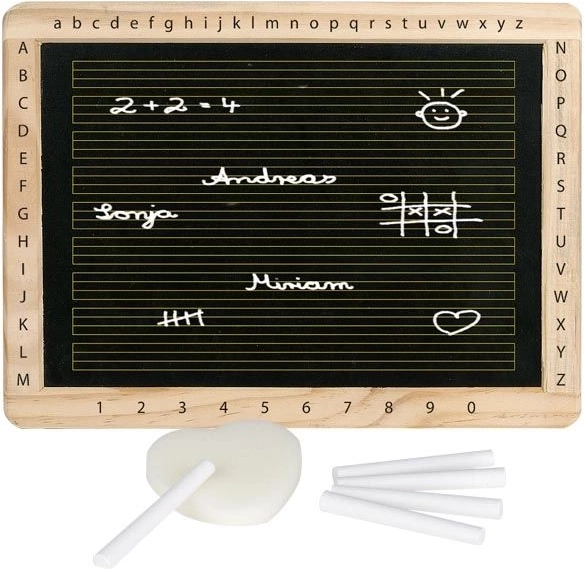 Tafel mit Holzrahmen und Buchstaben von Goki
