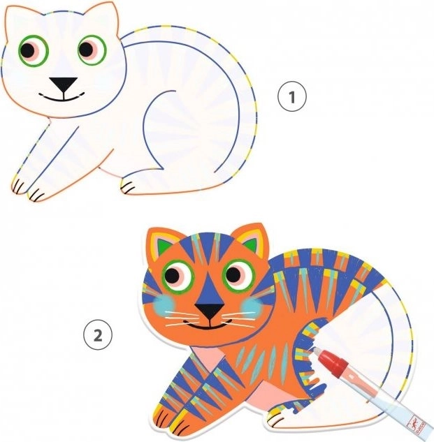 DJECO Watertekeningen - Kitten