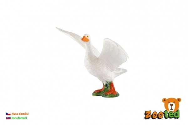 Domestieke gans zooted plastic 10cm in zak