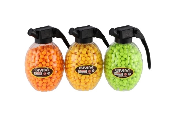 Kogeltjes voor pistool 800st 6mm rubber 10cm in granaat 3 kleuren