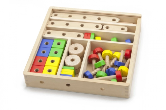 Houten constructiespeelgoed bouwer