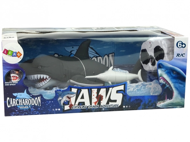 Infrared Remote Control Black Shark Toy with Water Sprayer