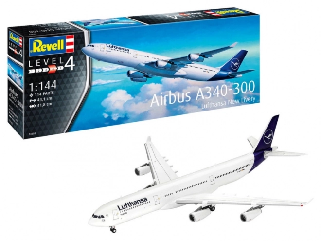 Model vliegtuig A340-300 Lufthansa nieuw ontwerp 1/144