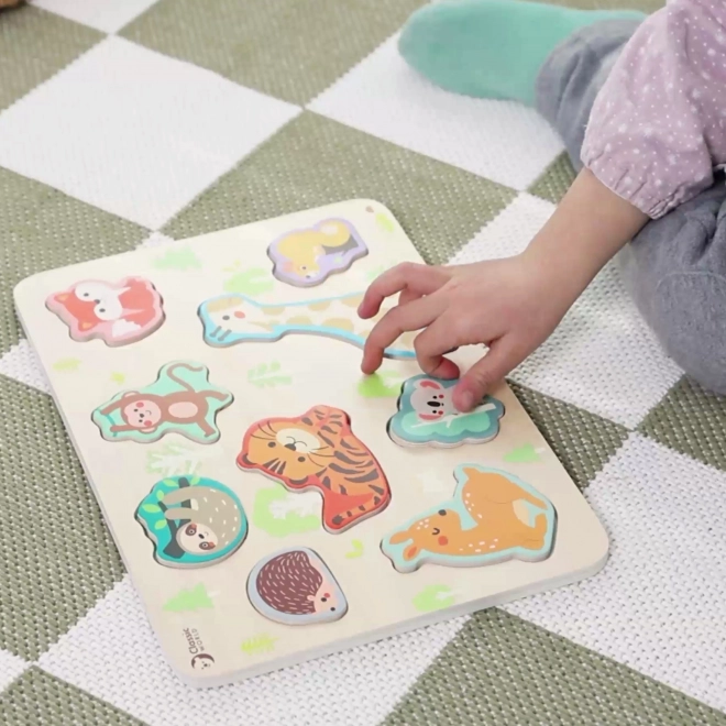Puzzle en bois avec animaux