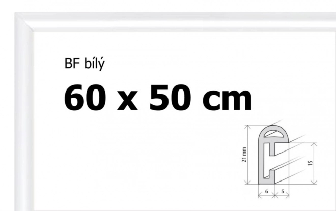 Plastic frame for puzzle 60x50 cm white