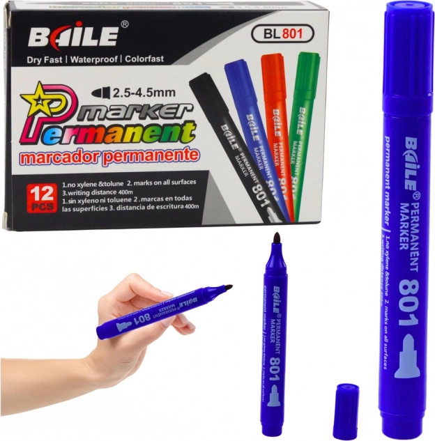 marqueur permanent étanche bleu 2,5–4,5 mm