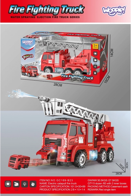 Interactive Fire Truck with Movable Ladder