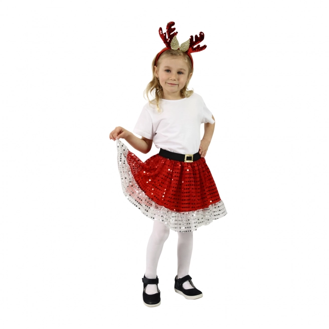 Kind kostuum TUTU rok kerstmis rendier met haarband