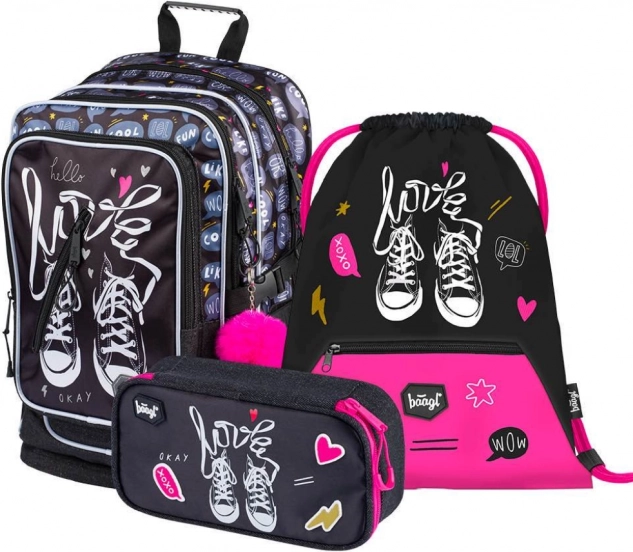 School Set Backpack, Pencil Case and Shoe Bag