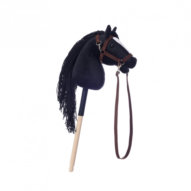 HOPPIHORSE paard op stok hobby horse formaat A4 zwart
