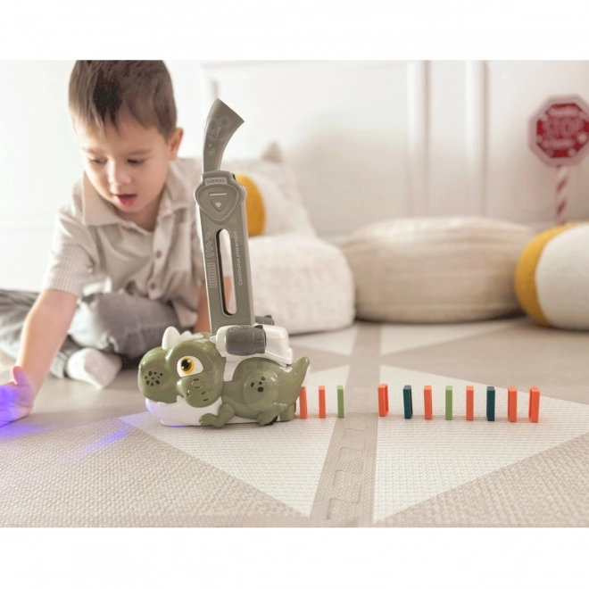 Electric Train Toy and Dominoes Dinosaur - Orange