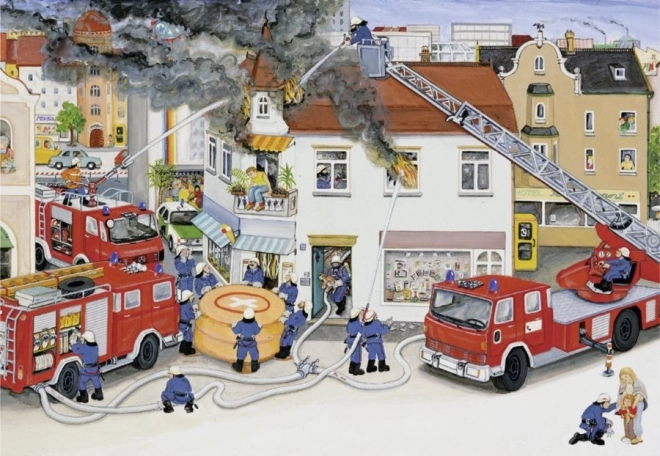 Ravensburger puzzel Brandweerkazerne 2x24 stukjes
