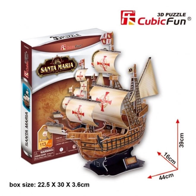 Puzzel 3D Log Santa Maria
