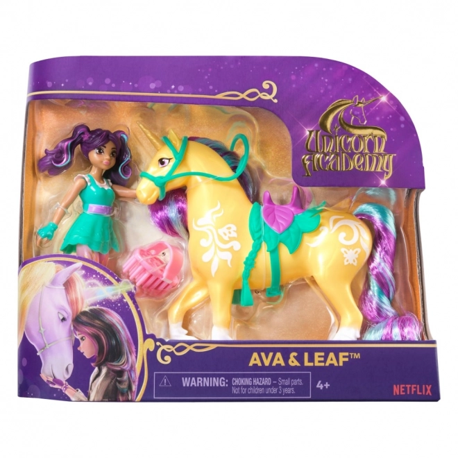 Beeldjes Ava en Leaf van Unicorn Academy