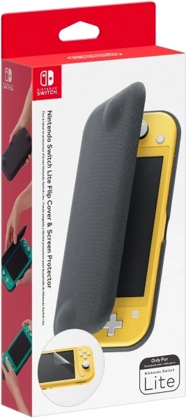 Schützende Flip-Hülle und Displayschutzfolie für Nintendo Switch Lite