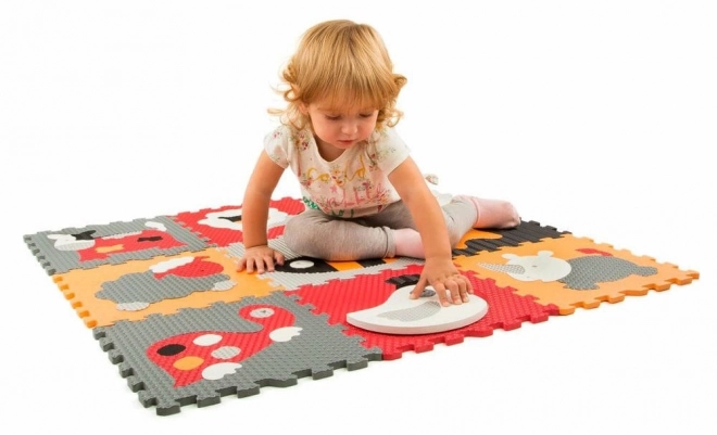 BABY GREAT Schuimpuzzel Dieren grijs-rood SX (30x30)
