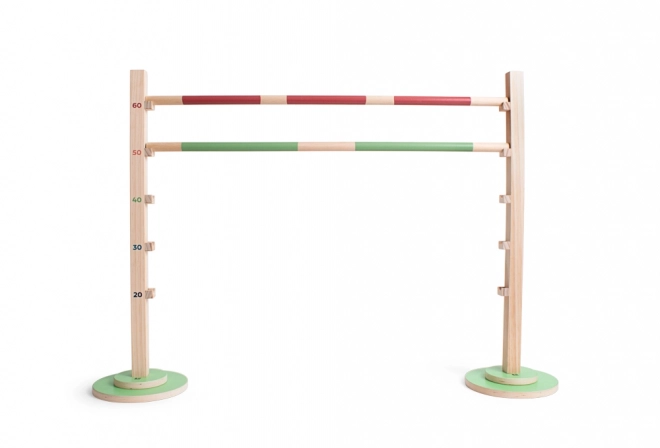 Wooden athletic hurdle for jump training