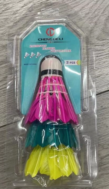 Gekleurde badminton shuttles