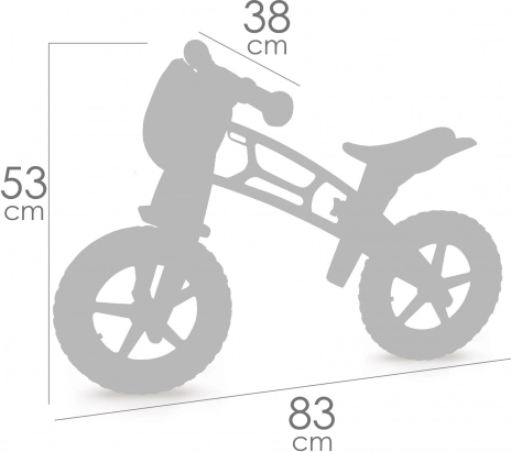 Grows with your child: saddle 34–42 cm