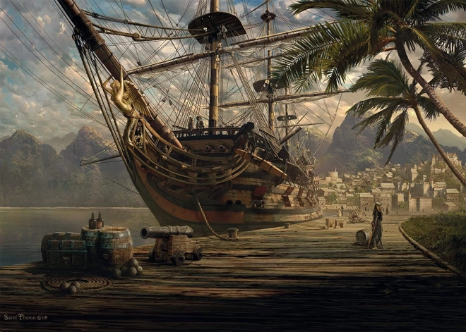 Puzzle Bateau au Port 1000 Pièces